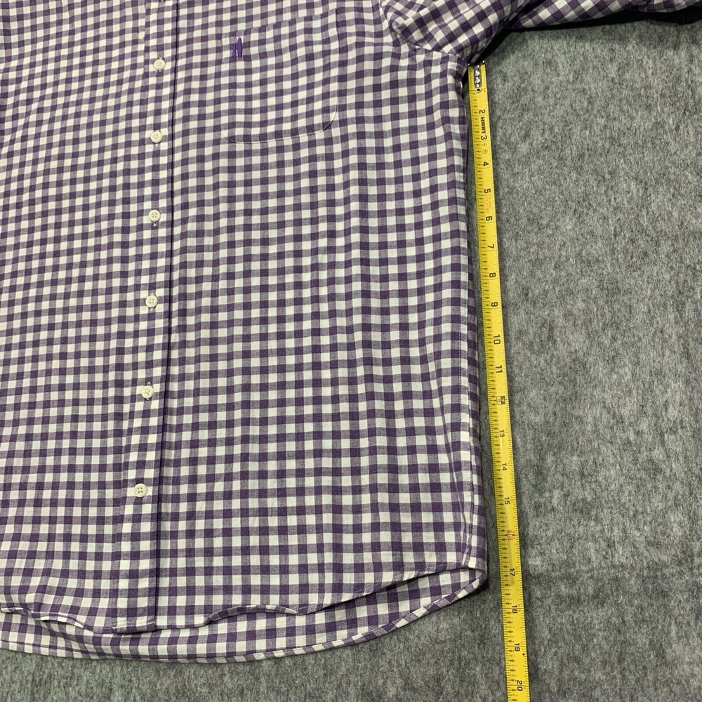 Johnnie O Men's Hangin' Out Purple White Check Button Down Shirt - Size L - Picture 10 of 15